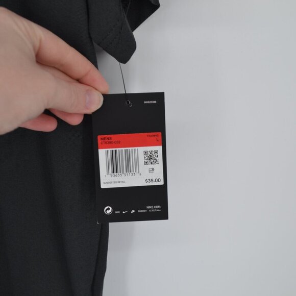 NEW Nike Hyper Dry Short Sleeve T-Shirt Black Men's L Graphic Print Crewneck - Picture 5 of 8